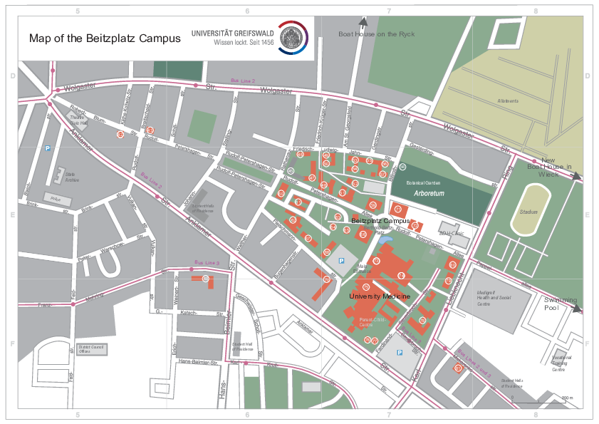 Map of the Berthold-Beitz-Platz Campus
